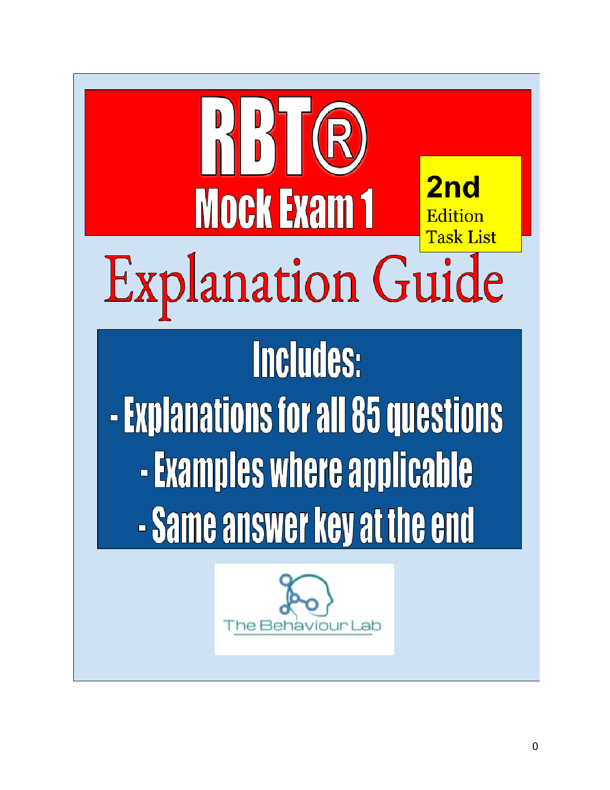 Preview image for RBT Mock Exam 1 Explanation Guide | 2nd Edition Task List